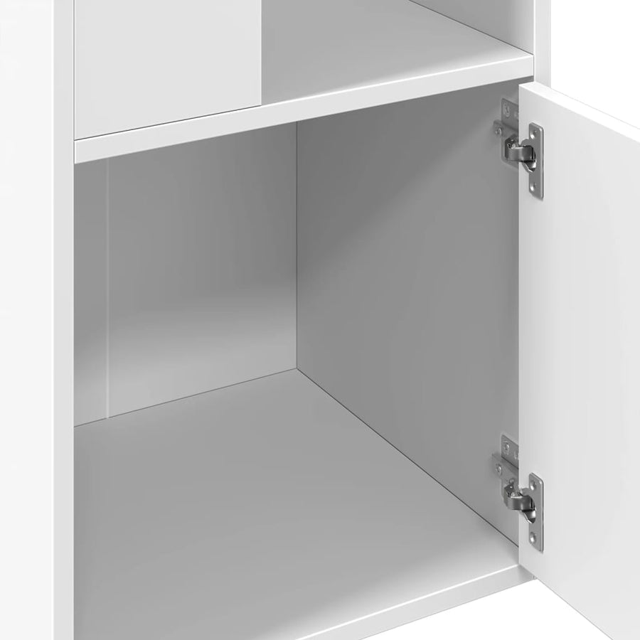 Boekenkast 40x36x189 cm bewerkt hout wit