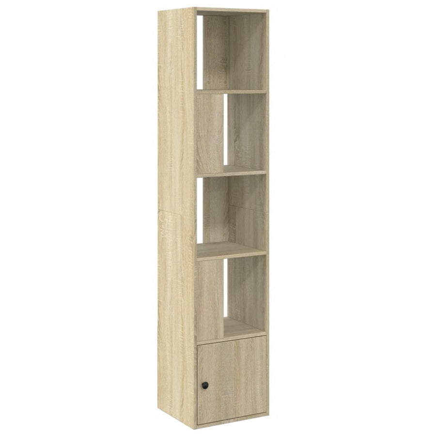 Boekenkast 40x36x189 cm bewerkt hout sonoma eikenkleurig