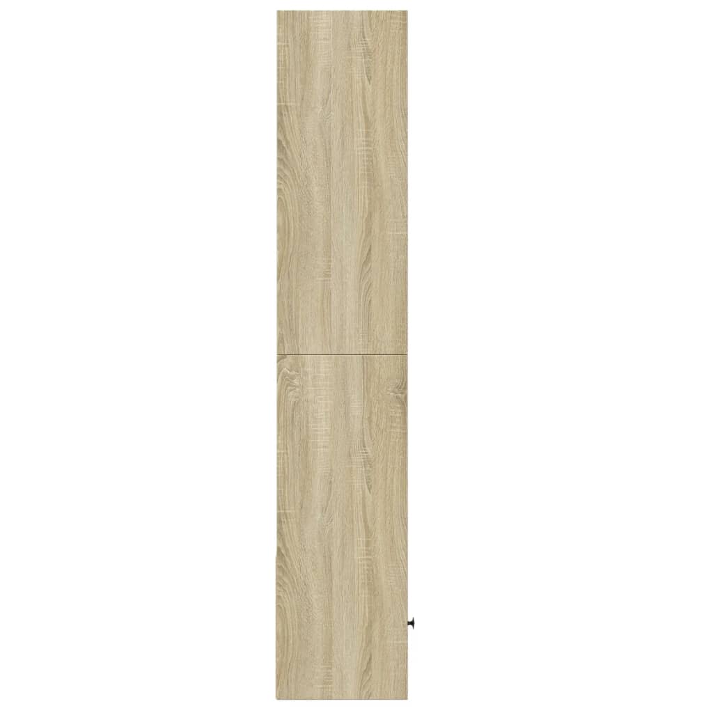 Boekenkast 40x36x189 cm bewerkt hout sonoma eikenkleurig