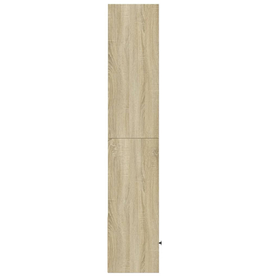 Boekenkast 40x36x189 cm bewerkt hout sonoma eikenkleurig