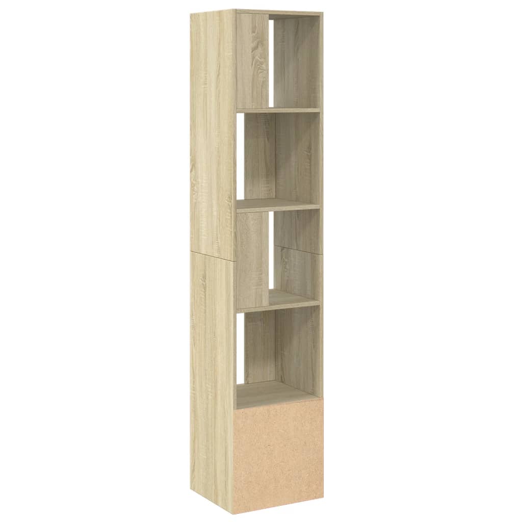 Boekenkast 40x36x189 cm bewerkt hout sonoma eikenkleurig
