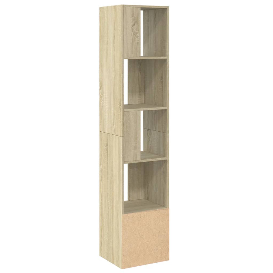 Boekenkast 40x36x189 cm bewerkt hout sonoma eikenkleurig