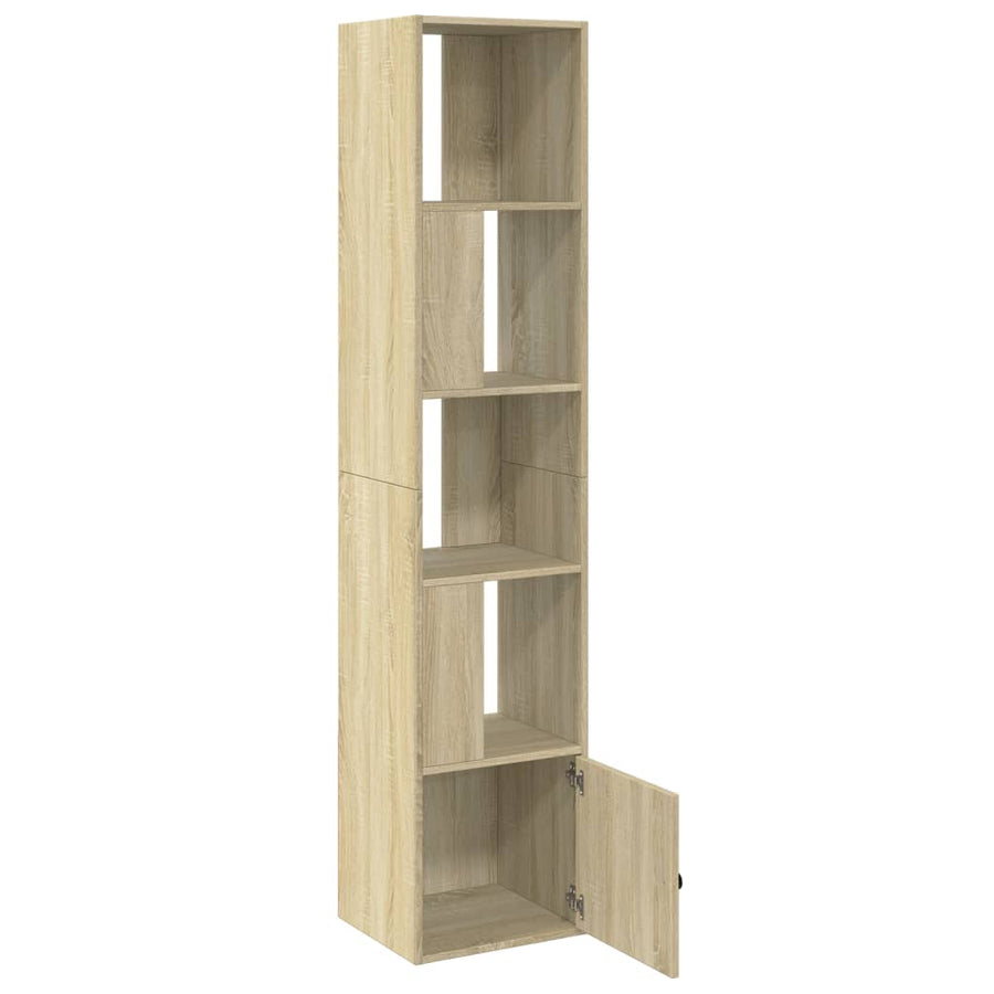 Boekenkast 40x36x189 cm bewerkt hout sonoma eikenkleurig