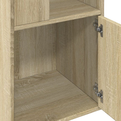 Boekenkast 40x36x189 cm bewerkt hout sonoma eikenkleurig