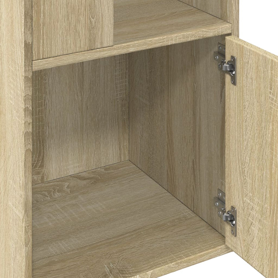 Boekenkast 40x36x189 cm bewerkt hout sonoma eikenkleurig