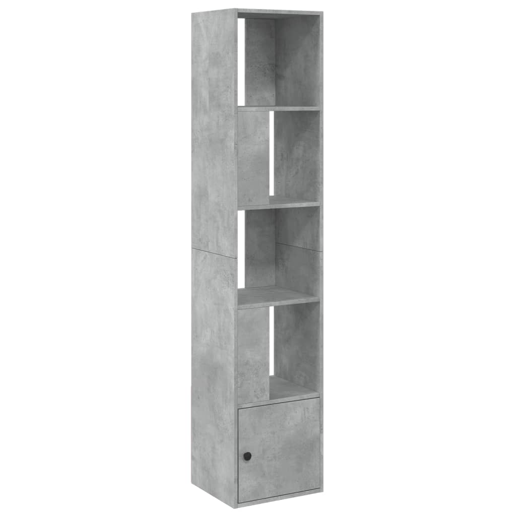 Boekenkast 40x36x189 cm bewerkt hout betongrijs