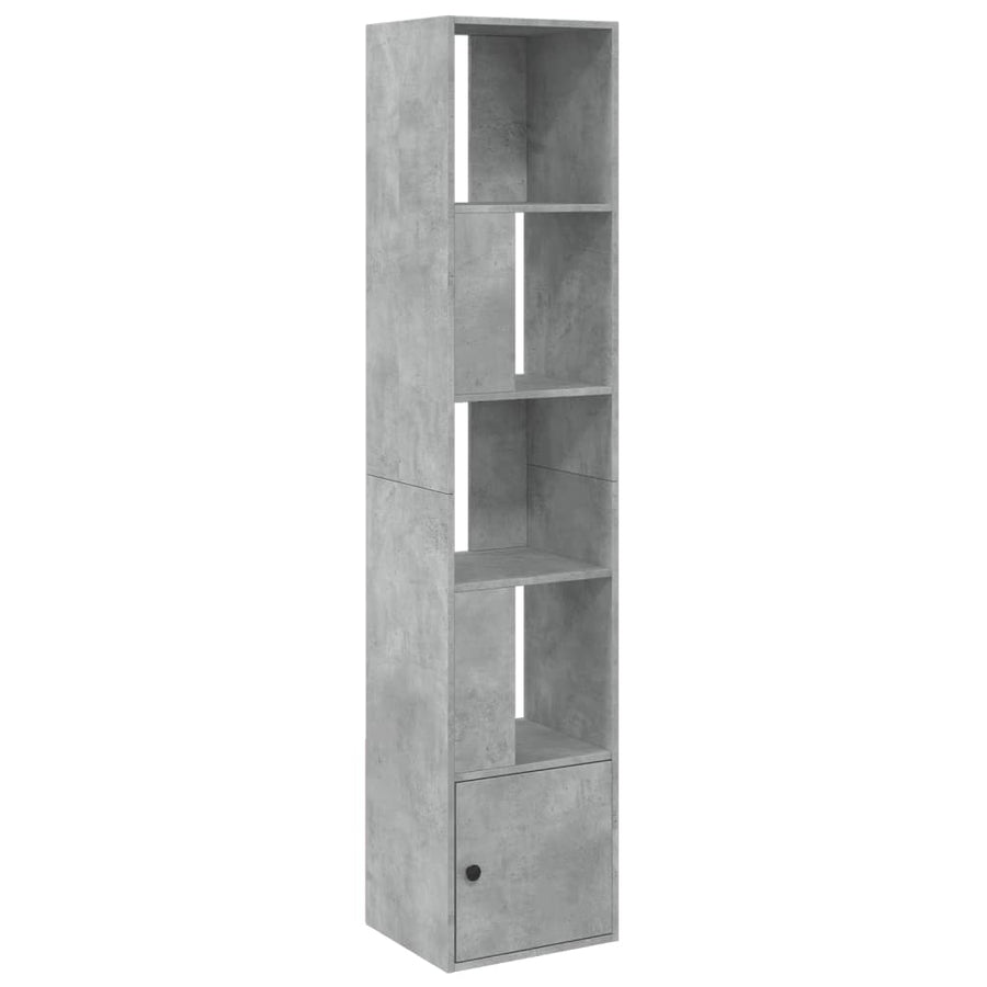 Boekenkast 40x36x189 cm bewerkt hout betongrijs