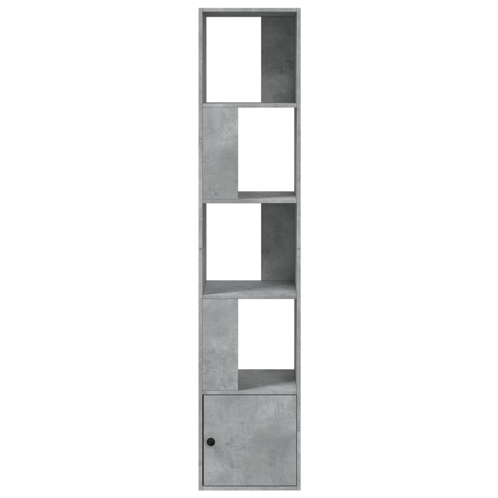 Boekenkast 40x36x189 cm bewerkt hout betongrijs