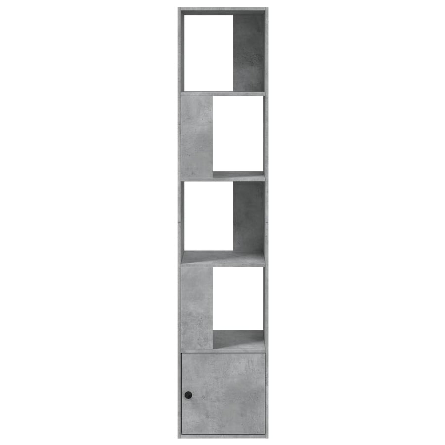 Boekenkast 40x36x189 cm bewerkt hout betongrijs