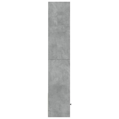 Boekenkast 40x36x189 cm bewerkt hout betongrijs