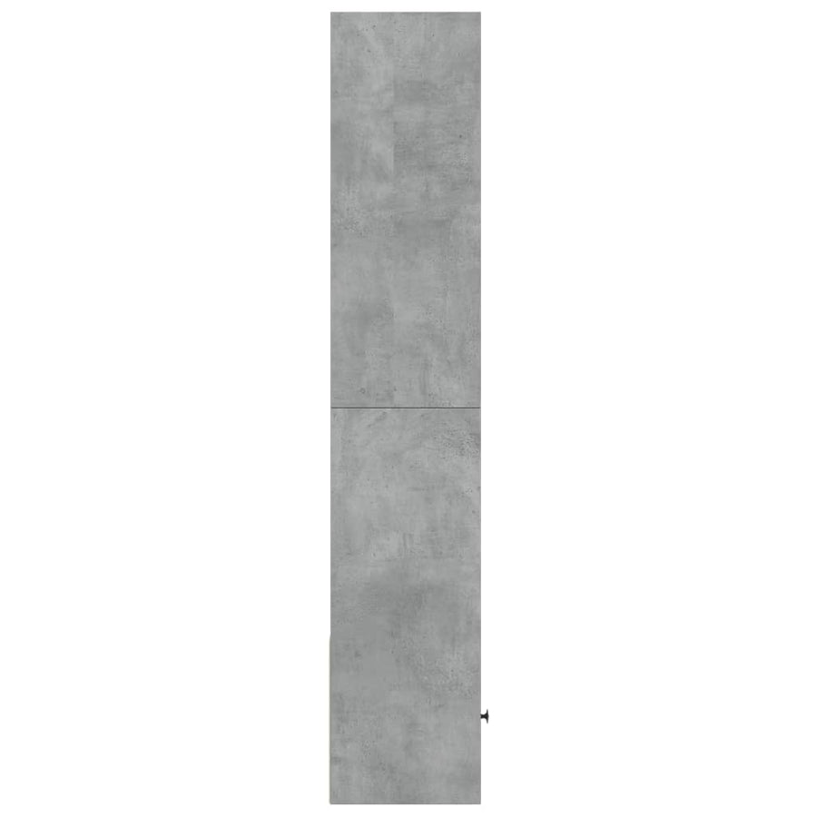 Boekenkast 40x36x189 cm bewerkt hout betongrijs