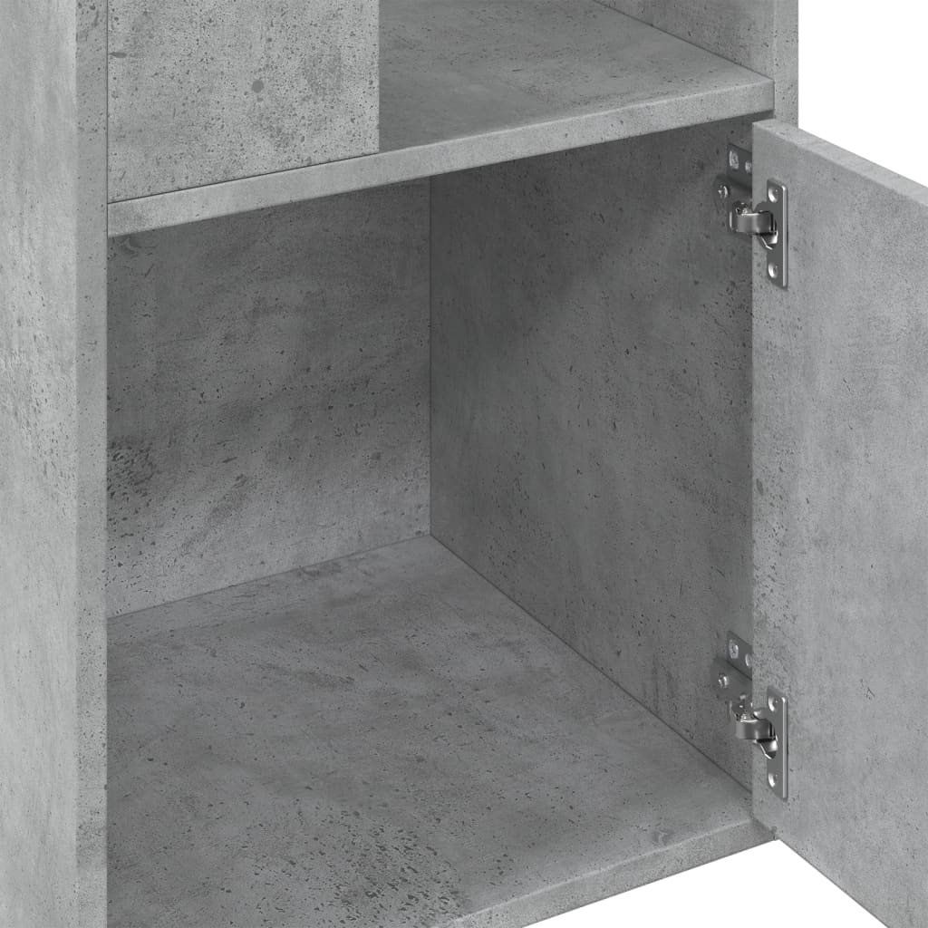 Boekenkast 40x36x189 cm bewerkt hout betongrijs