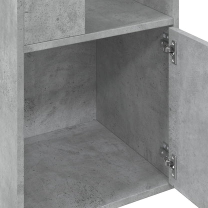 Boekenkast 40x36x189 cm bewerkt hout betongrijs