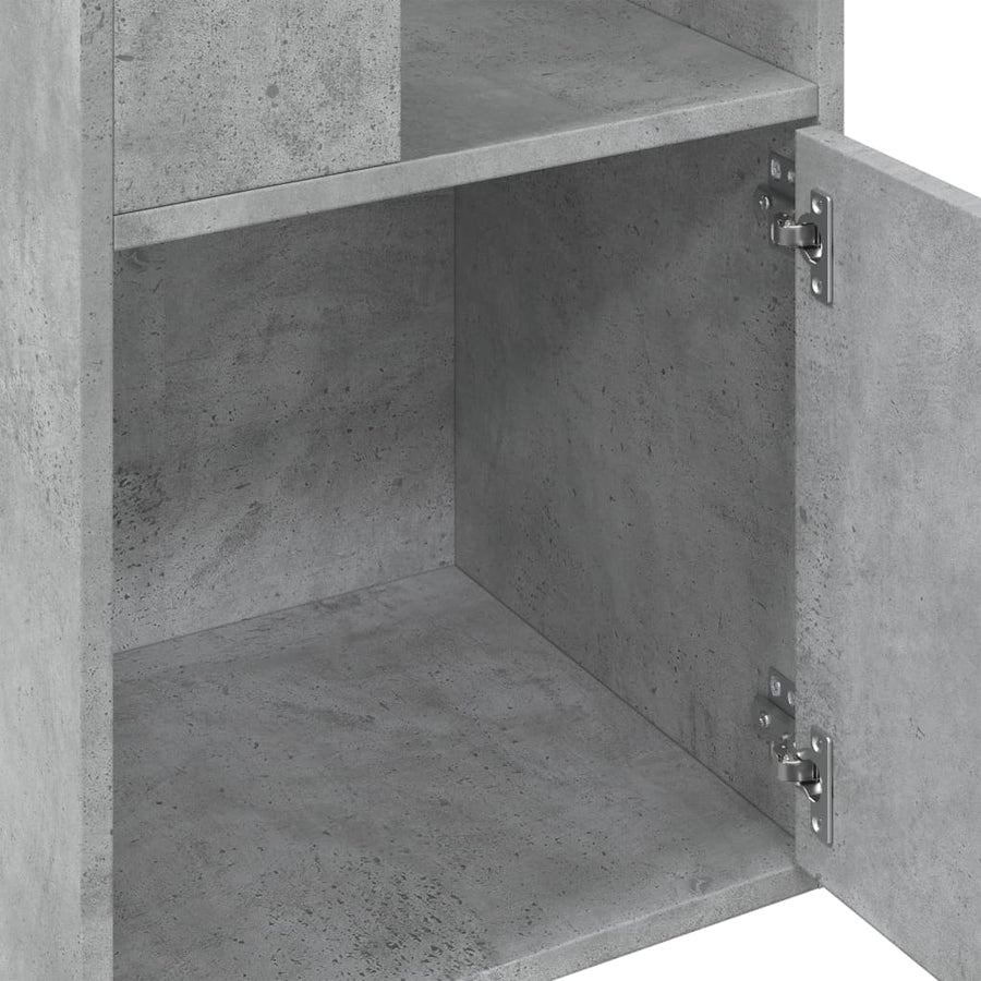 Boekenkast 40x36x189 cm bewerkt hout betongrijs
