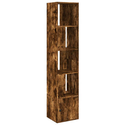 Boekenkast 40x36x189 cm bewerkt hout gerookt eikenkleurig