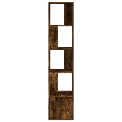 Boekenkast 40x36x189 cm bewerkt hout gerookt eikenkleurig