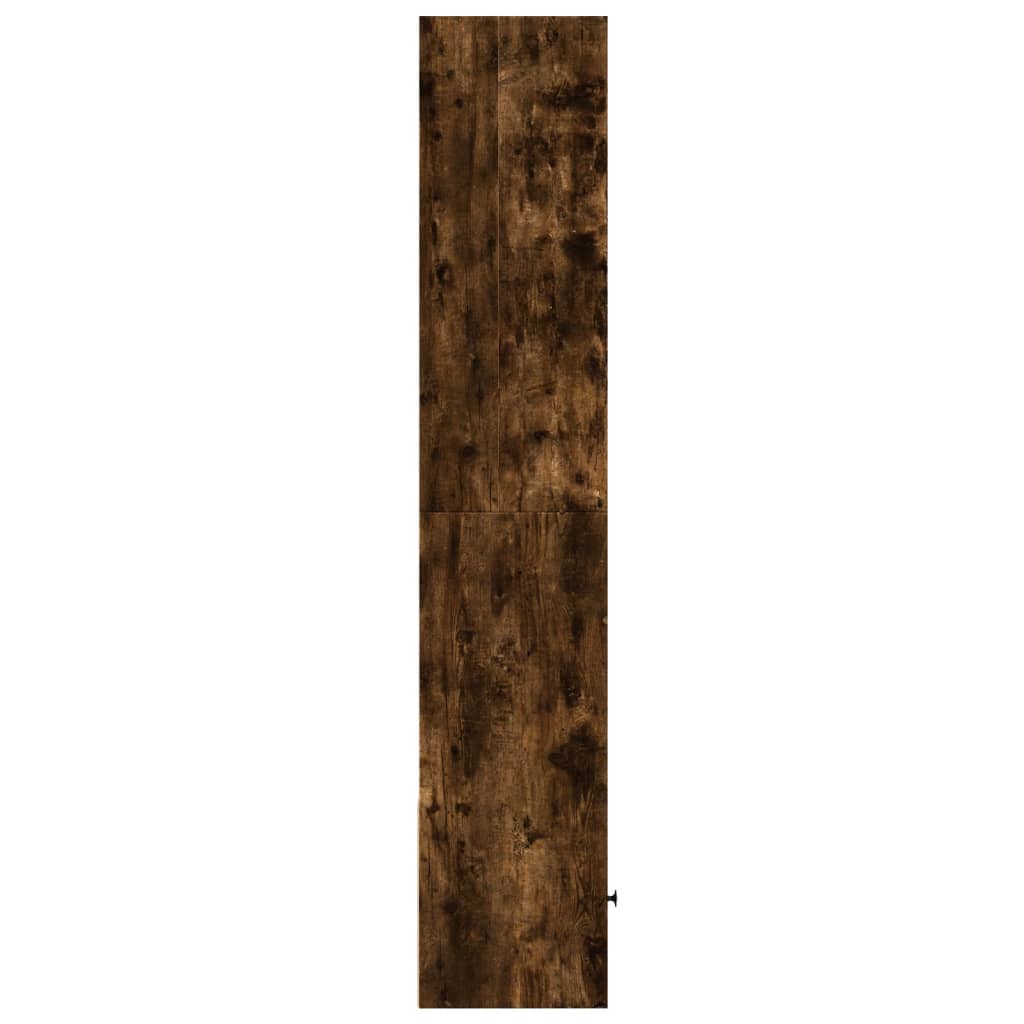 Boekenkast 40x36x189 cm bewerkt hout gerookt eikenkleurig