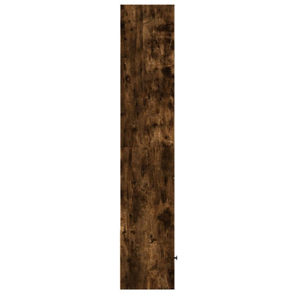 Boekenkast 40x36x189 cm bewerkt hout gerookt eikenkleurig