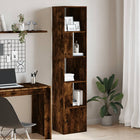 Boekenkast 40x36x189 cm bewerkt hout gerookt eiken