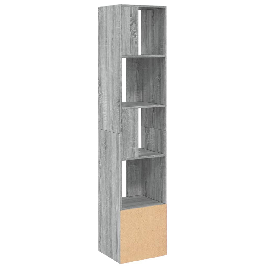 Boekenkast 40x36x189 cm bewerkt hout grijs sonoma eikenkleurig