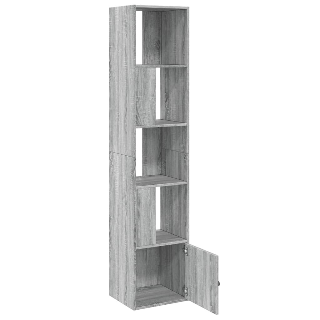 Boekenkast 40x36x189 cm bewerkt hout grijs sonoma eikenkleurig
