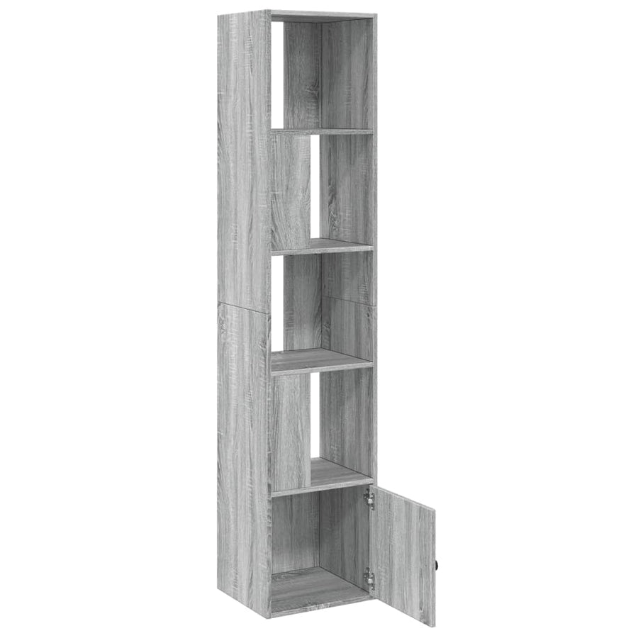 Boekenkast 40x36x189 cm bewerkt hout grijs sonoma eikenkleurig