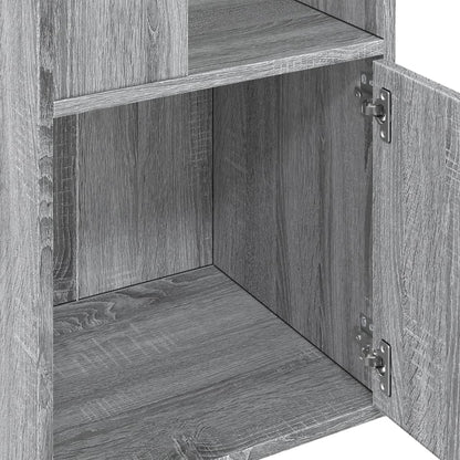 Boekenkast 40x36x189 cm bewerkt hout grijs sonoma eikenkleurig