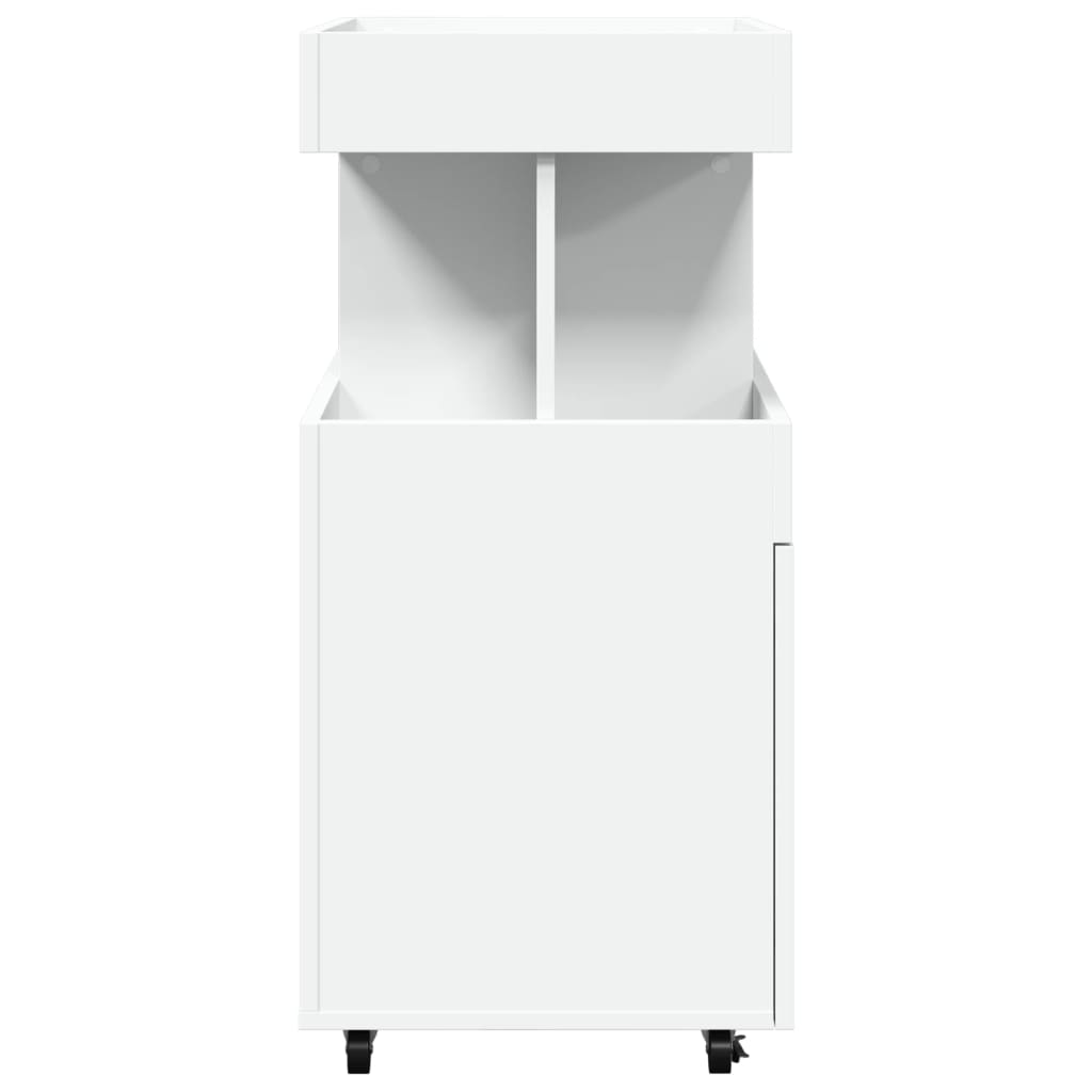 Drankkar 50x41x89 cm bewerkt hout wit