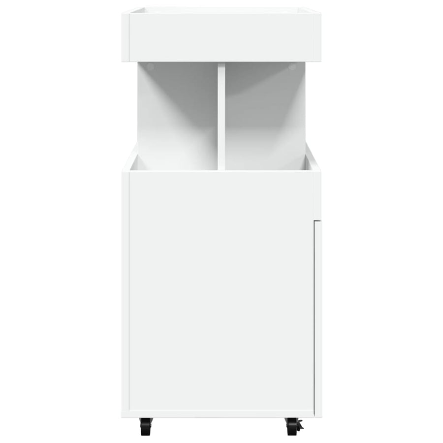 Drankkar 50x41x89 cm bewerkt hout wit