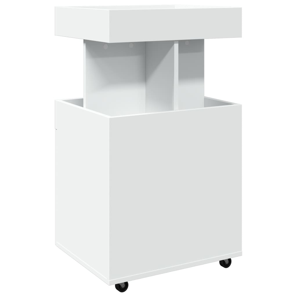 Drankkar 50x41x89 cm bewerkt hout wit