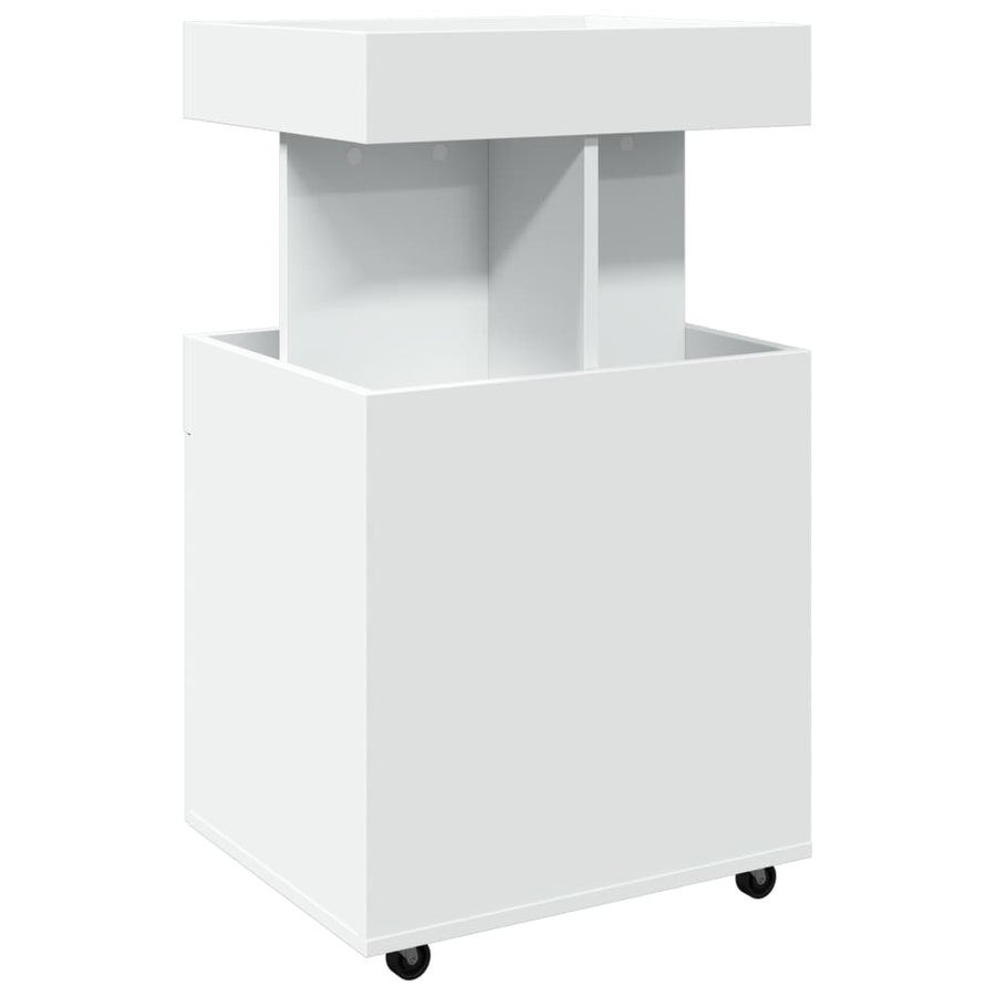 Drankkar 50x41x89 cm bewerkt hout wit