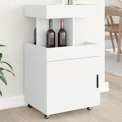 Drankkar 50x41x89 cm bewerkt hout wit