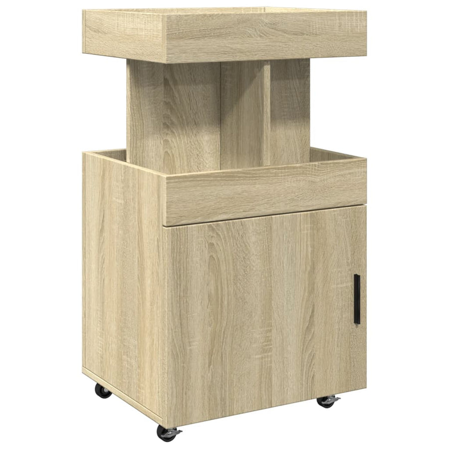 Drankkar 50x41x89 cm bewerkt hout sonoma eikenkleurig