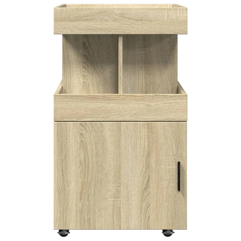 Drankkar 50x41x89 cm bewerkt hout sonoma eikenkleurig