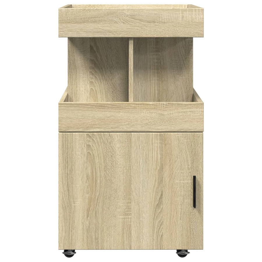 Drankkar 50x41x89 cm bewerkt hout sonoma eikenkleurig