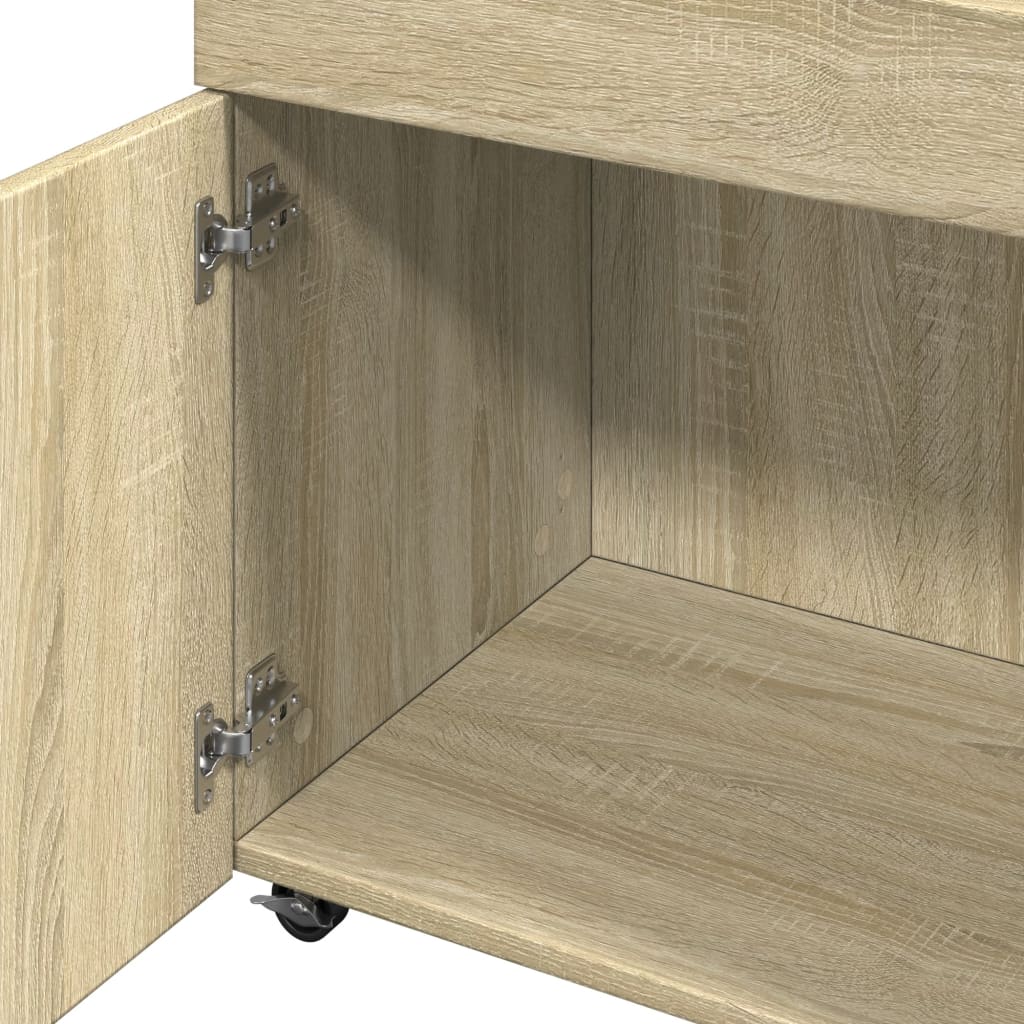 Drankkar 50x41x89 cm bewerkt hout sonoma eikenkleurig