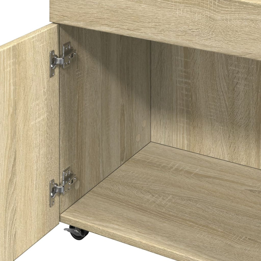 Drankkar 50x41x89 cm bewerkt hout sonoma eikenkleurig