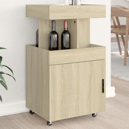 Drankkar 50x41x89 cm bewerkt hout sonoma eikenkleurig