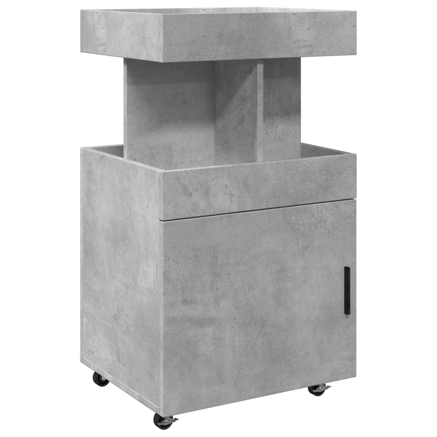 Drankkar 50x41x89 cm bewerkt hout betongrijs