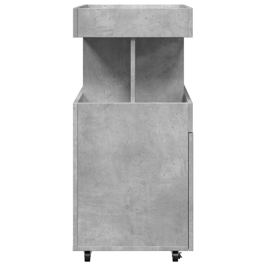 Drankkar 50x41x89 cm bewerkt hout betongrijs