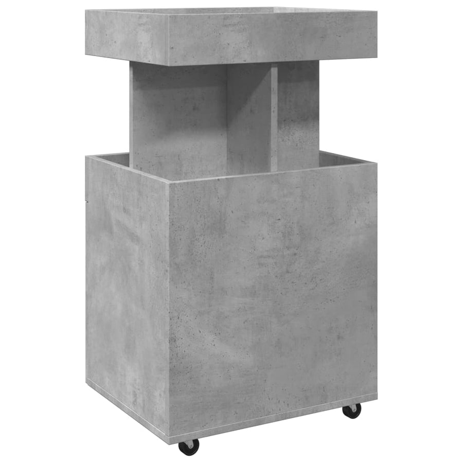 Drankkar 50x41x89 cm bewerkt hout betongrijs