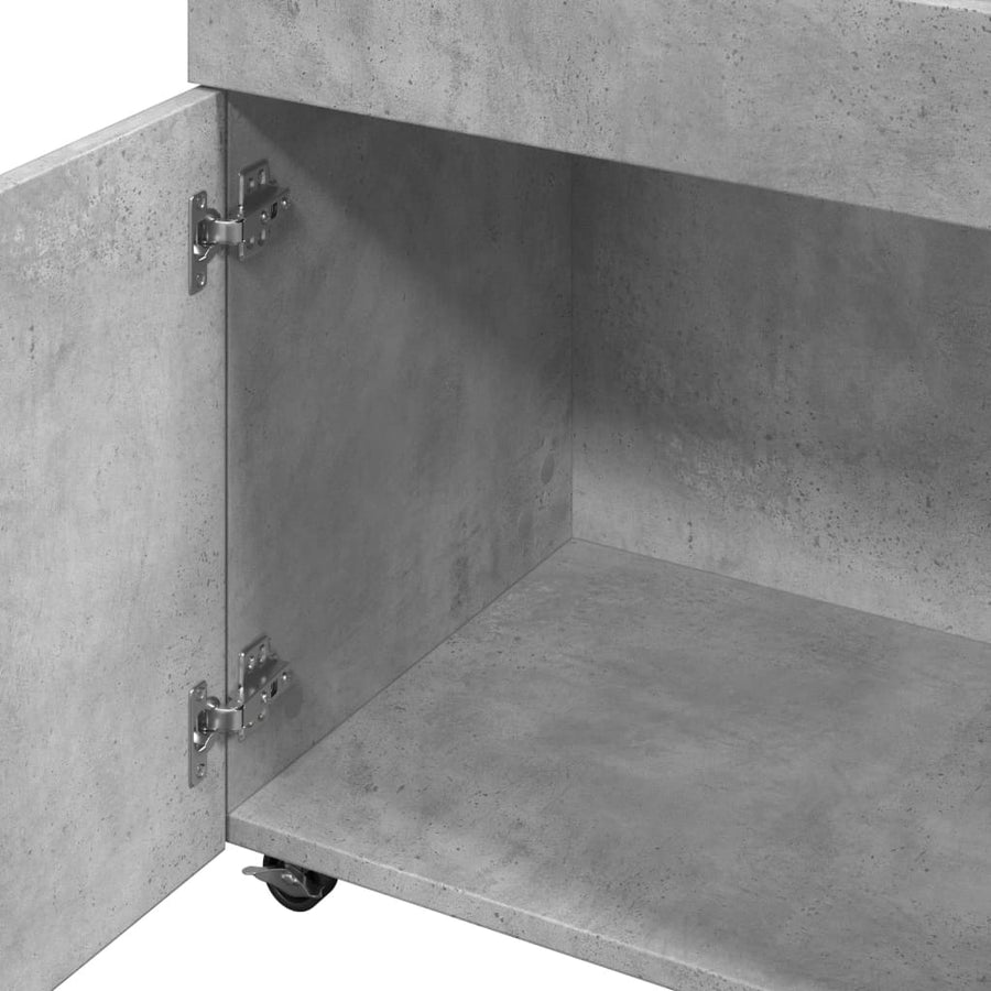 Drankkar 50x41x89 cm bewerkt hout betongrijs