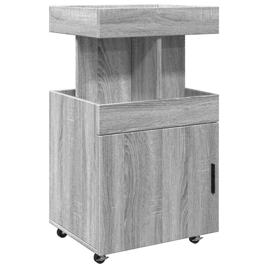 Drankkar 50x41x89 cm bewerkt hout grijs sonoma eikenkleurig