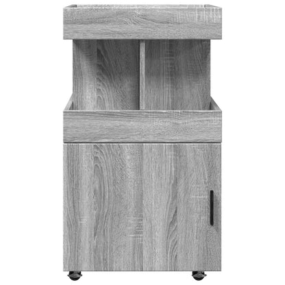 Drankkar 50x41x89 cm bewerkt hout grijs sonoma eikenkleurig