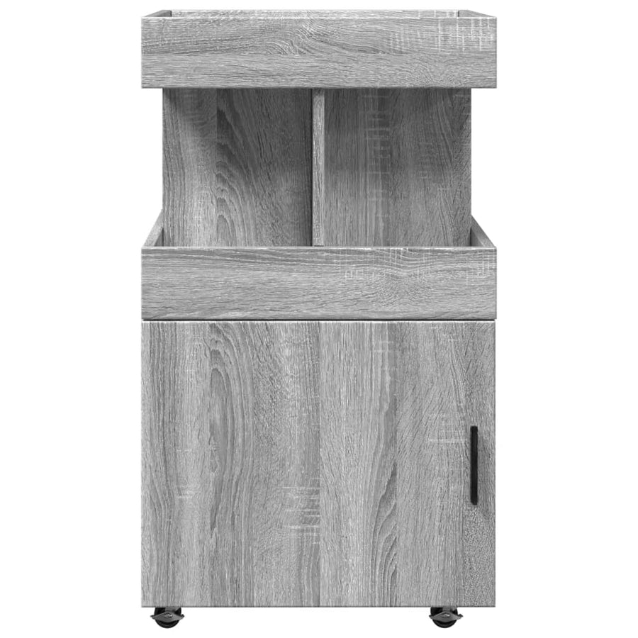 Drankkar 50x41x89 cm bewerkt hout grijs sonoma eikenkleurig