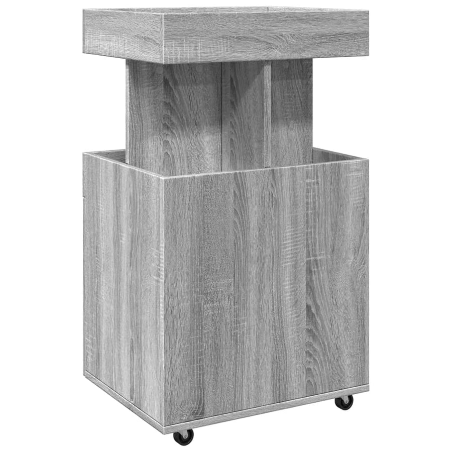 Drankkar 50x41x89 cm bewerkt hout grijs sonoma eikenkleurig