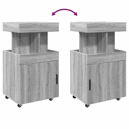 Drankkar 50x41x89 cm bewerkt hout grijs sonoma eikenkleurig