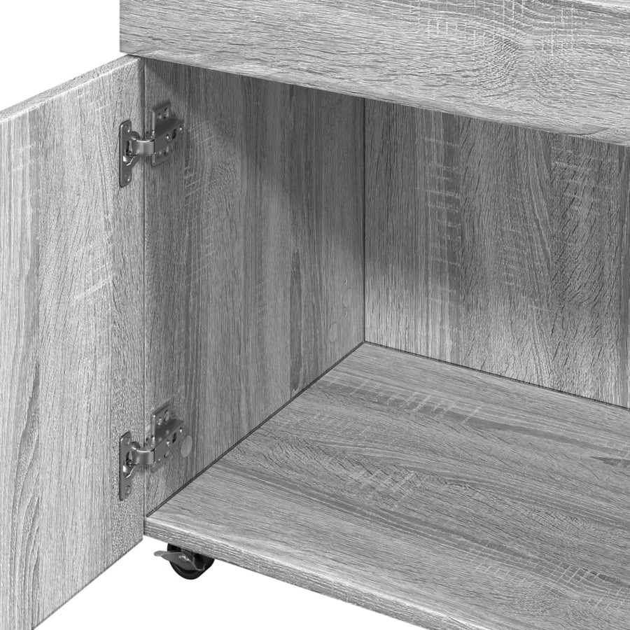 Drankkar 50x41x89 cm bewerkt hout grijs sonoma eikenkleurig
