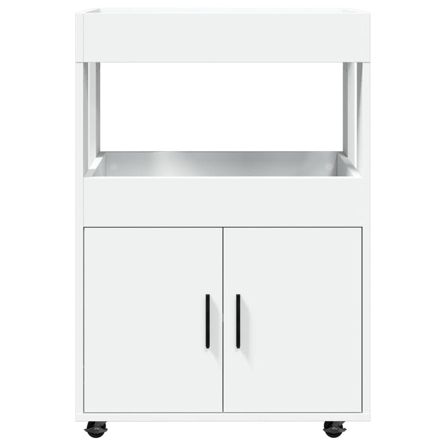 Drankkar 60x39,5x89 cm bewerkt hout wit