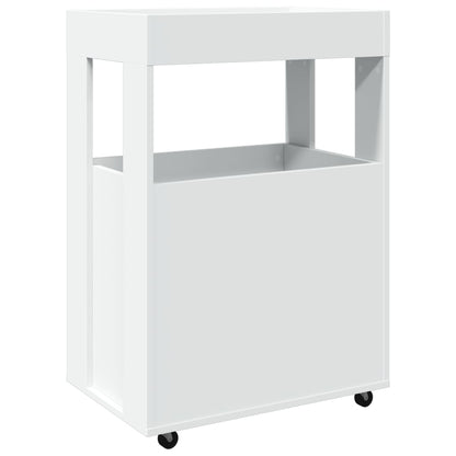 Drankkar 60x39,5x89 cm bewerkt hout wit